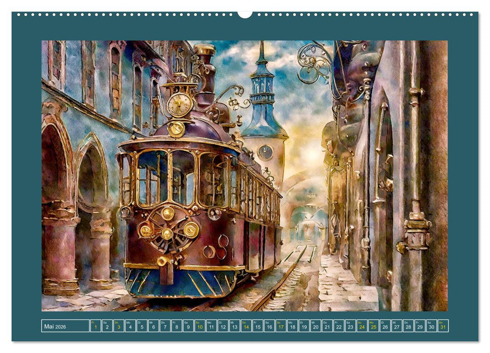 Mit Steampunk unterwegs (CALVENDO Premium Wandkalender 2026)