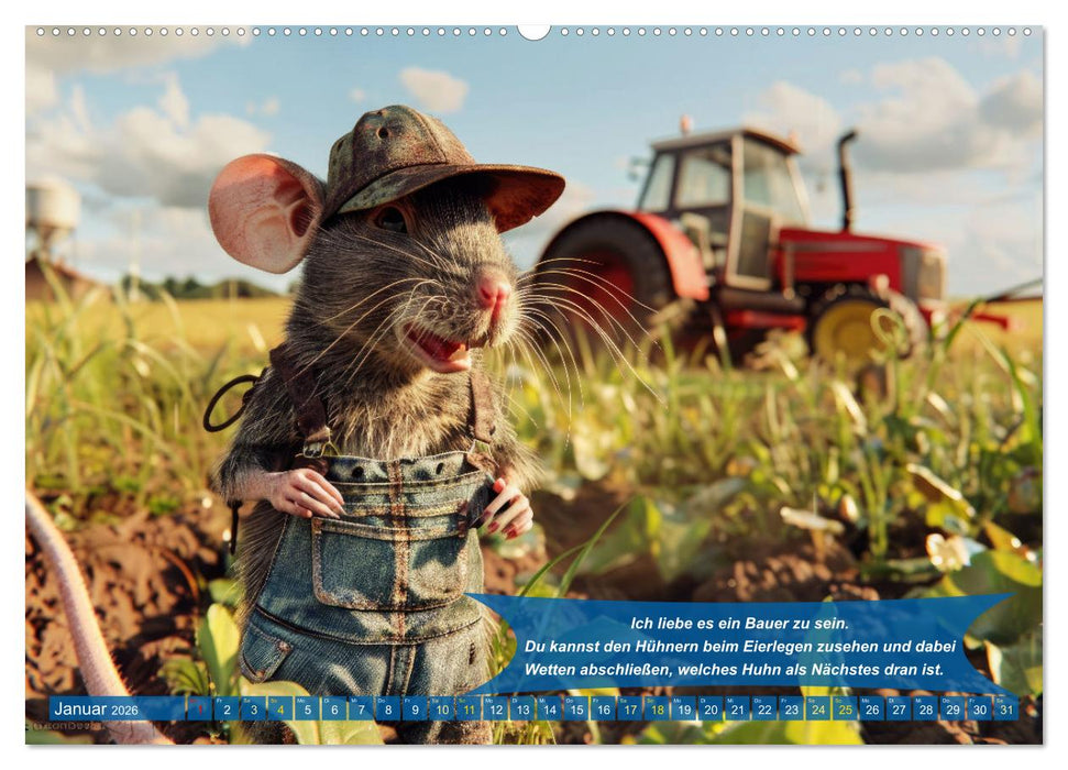 Der tierisch lustige Bauern-Kalender (CALVENDO Wandkalender 2026)