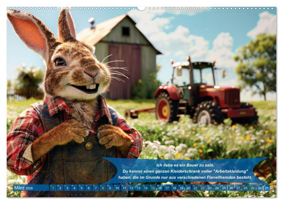 Der tierisch lustige Bauern-Kalender (CALVENDO Wandkalender 2026)