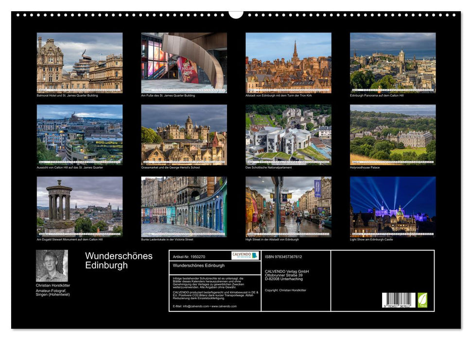 Wunderschönes Edinburgh (CALVENDO Wandkalender 2026)