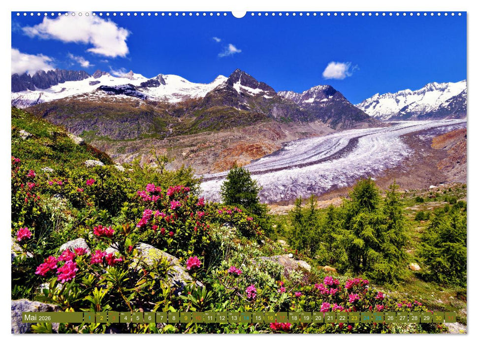 Hotspots im Wallis - Schweiz (CALVENDO Wandkalender 2026)