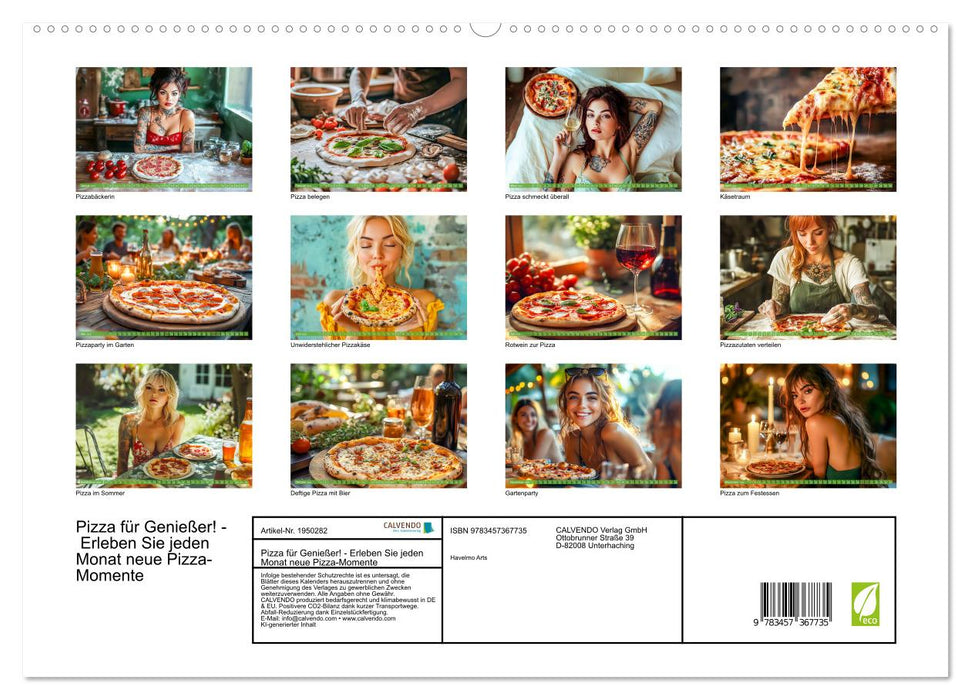 Pizza für Genießer! - Erleben Sie jeden Monat neue Pizza-Momente (CALVENDO Premium Wandkalender 2026)