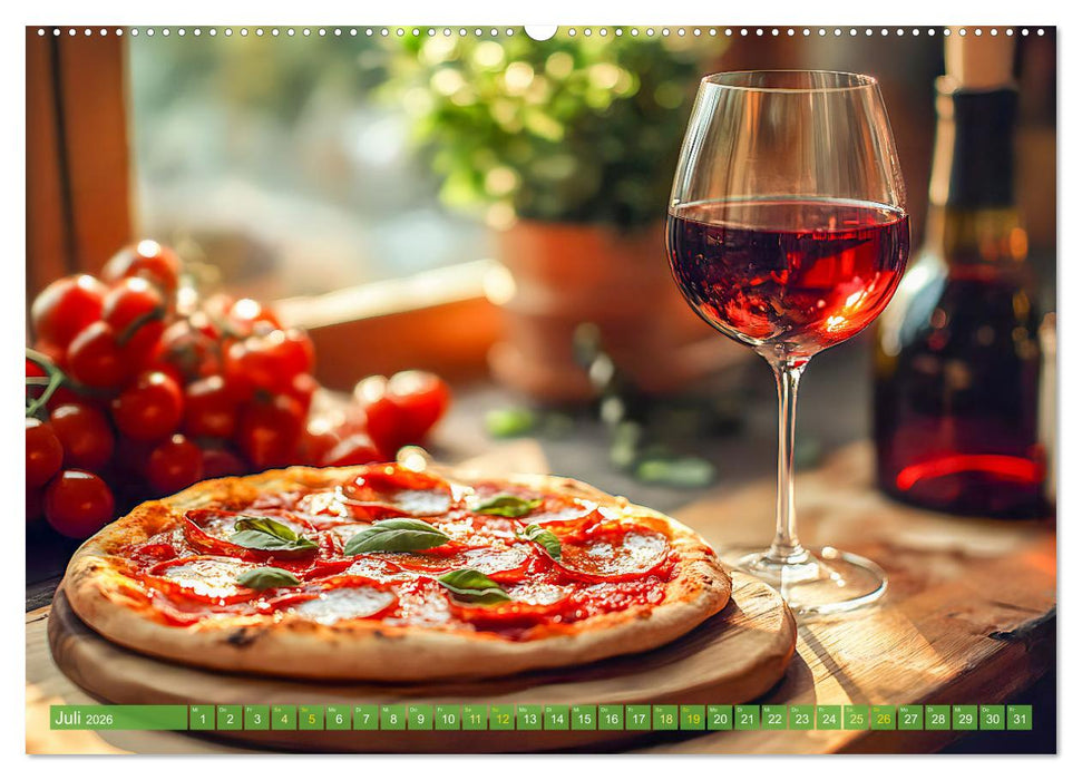 Pizza für Genießer! - Erleben Sie jeden Monat neue Pizza-Momente (CALVENDO Premium Wandkalender 2026)