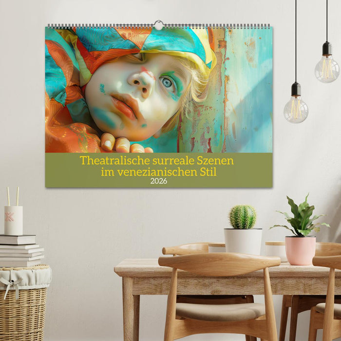 Theatralische surreale Szenen im venezianischen Stil (CALVENDO Wandkalender 2026)