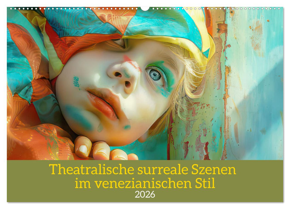Theatralische surreale Szenen im venezianischen Stil (CALVENDO Wandkalender 2026)