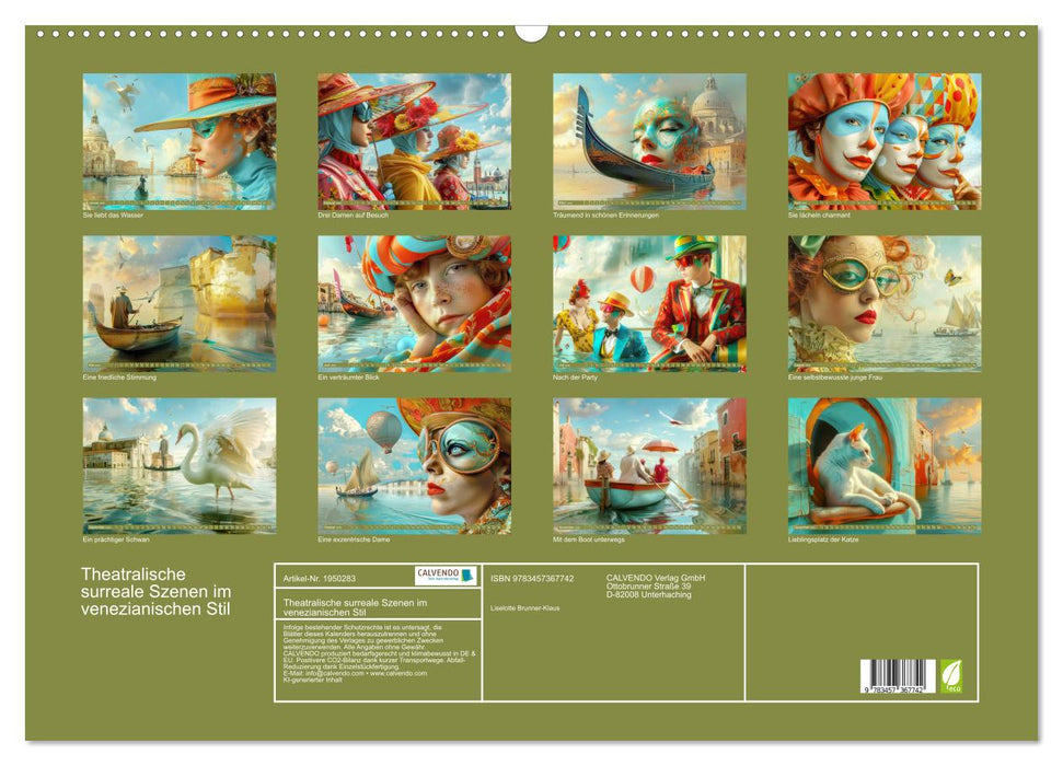 Theatralische surreale Szenen im venezianischen Stil (CALVENDO Wandkalender 2026)