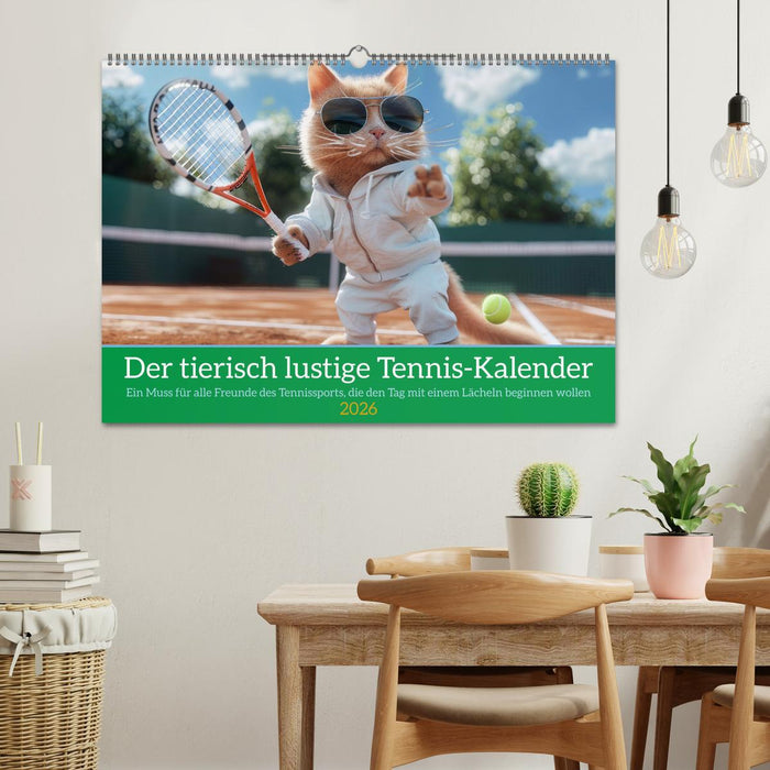 Der tierisch lustige Tennis-Kalender (CALVENDO Wandkalender 2026)