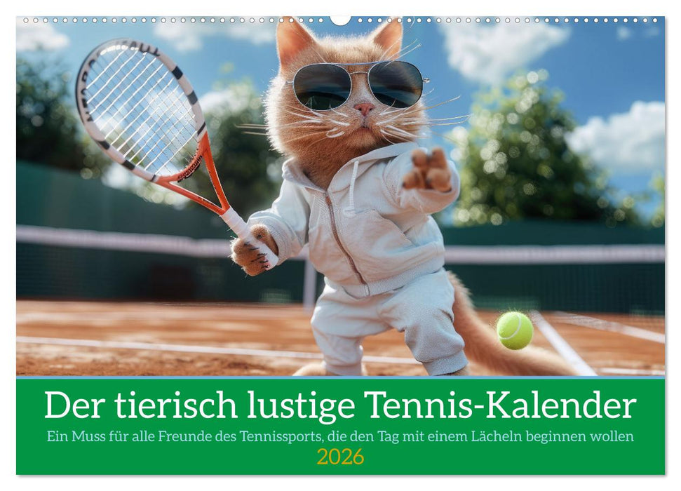 Der tierisch lustige Tennis-Kalender (CALVENDO Wandkalender 2026)