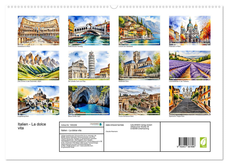 Italien - La dolce vita (CALVENDO Premium Wandkalender 2026)