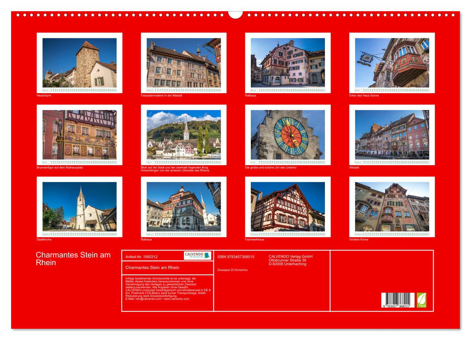 Charmantes Stein am Rhein (CALVENDO Wandkalender 2026)