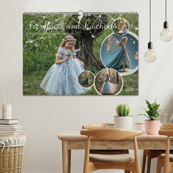 Feenflügel und Lächeln KI - Die zauberhafte Welt der Feenkinder (CALVENDO Wandkalender 2026)