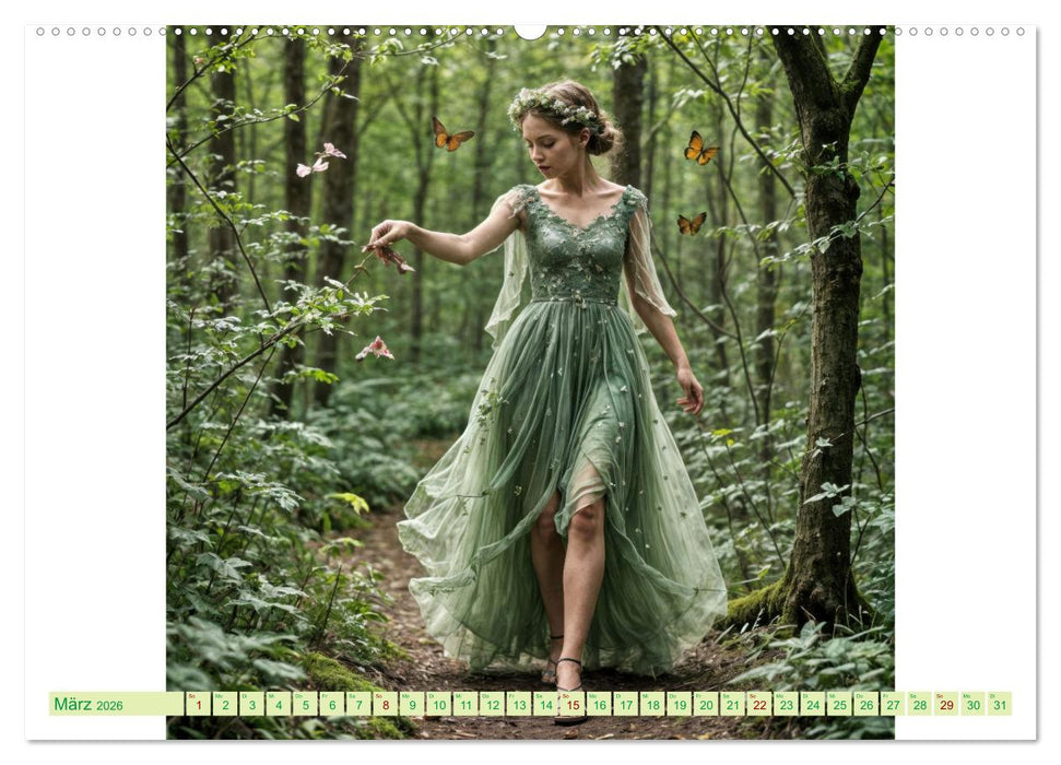Feenflügel und Lächeln KI - Die zauberhafte Welt der Feenkinder (CALVENDO Wandkalender 2026)