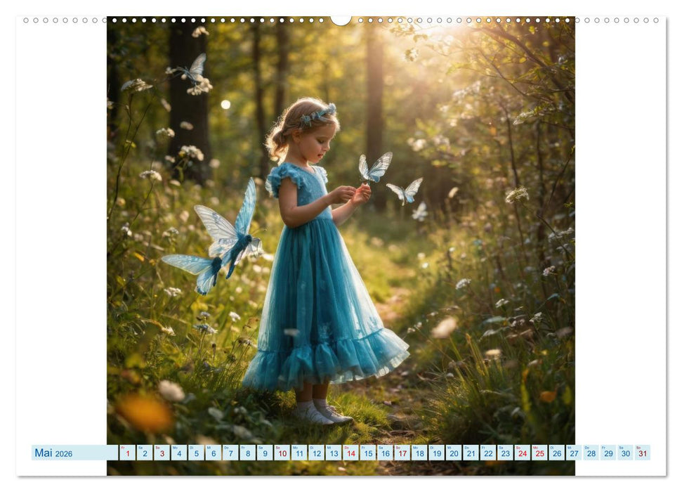 Feenflügel und Lächeln KI - Die zauberhafte Welt der Feenkinder (CALVENDO Wandkalender 2026)