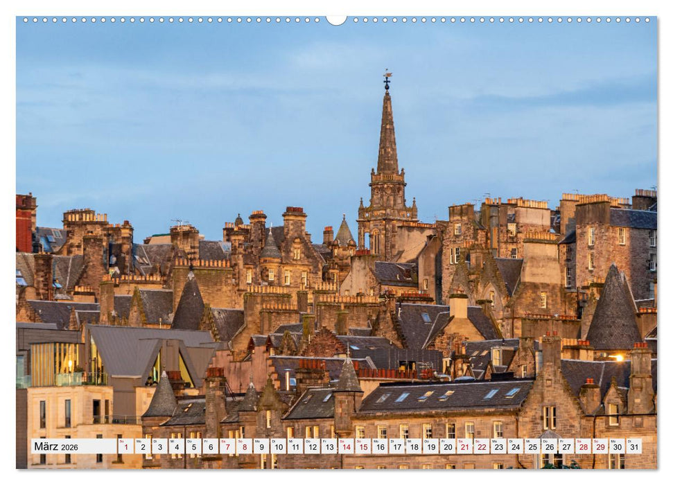 Wunderschönes Edinburgh (CALVENDO Premium Wandkalender 2026)