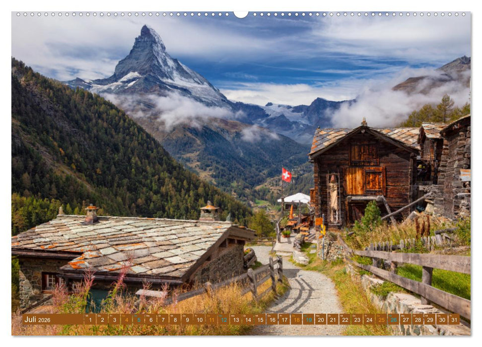 Hotspots im Wallis - Schweiz (CALVENDO Premium Wandkalender 2026)