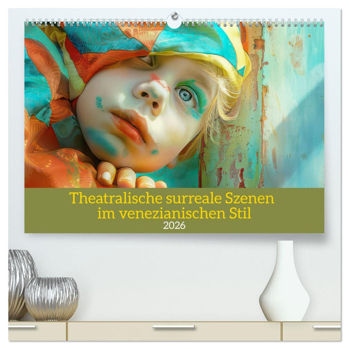 Theatralische surreale Szenen im venezianischen Stil (CALVENDO Premium Wandkalender 2026)