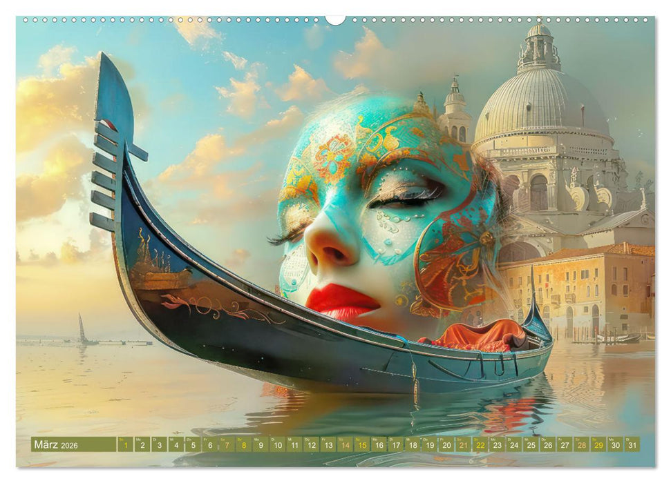 Theatralische surreale Szenen im venezianischen Stil (CALVENDO Premium Wandkalender 2026)