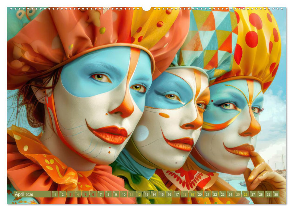 Theatralische surreale Szenen im venezianischen Stil (CALVENDO Premium Wandkalender 2026)