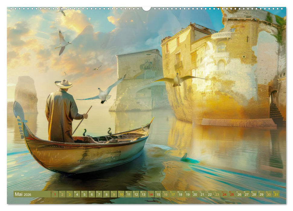 Theatralische surreale Szenen im venezianischen Stil (CALVENDO Premium Wandkalender 2026)