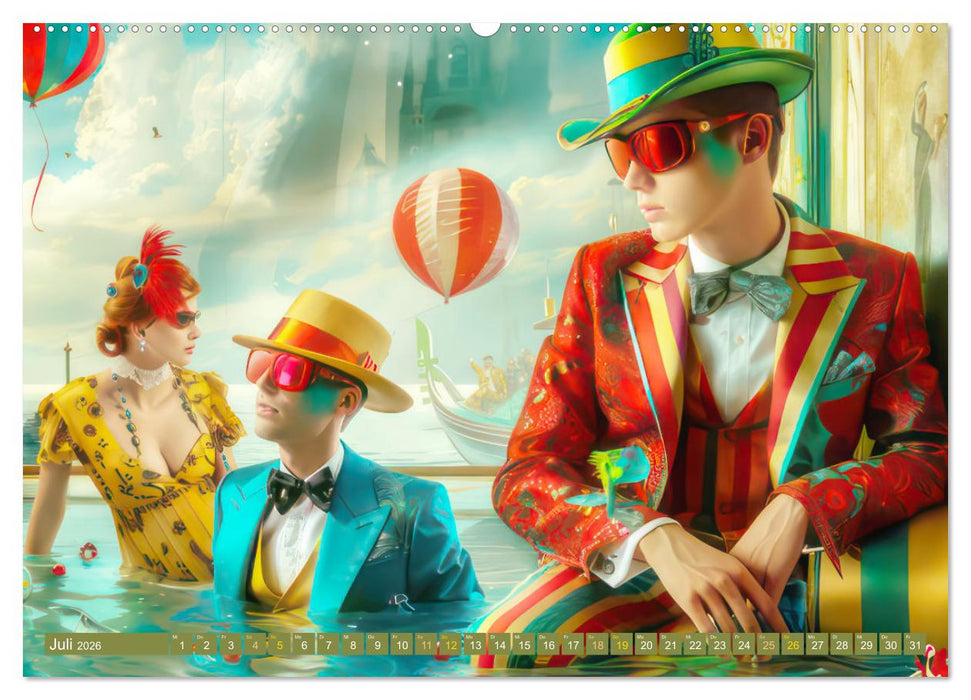 Theatralische surreale Szenen im venezianischen Stil (CALVENDO Premium Wandkalender 2026)