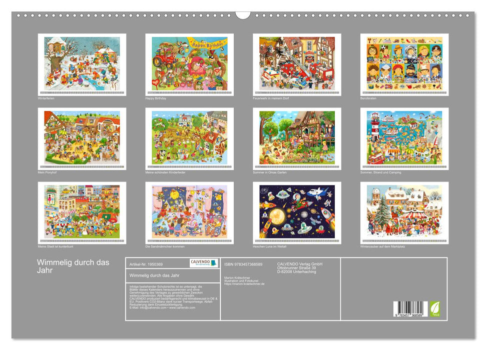 Wimmelig durch das Jahr (CALVENDO Wandkalender 2026)
