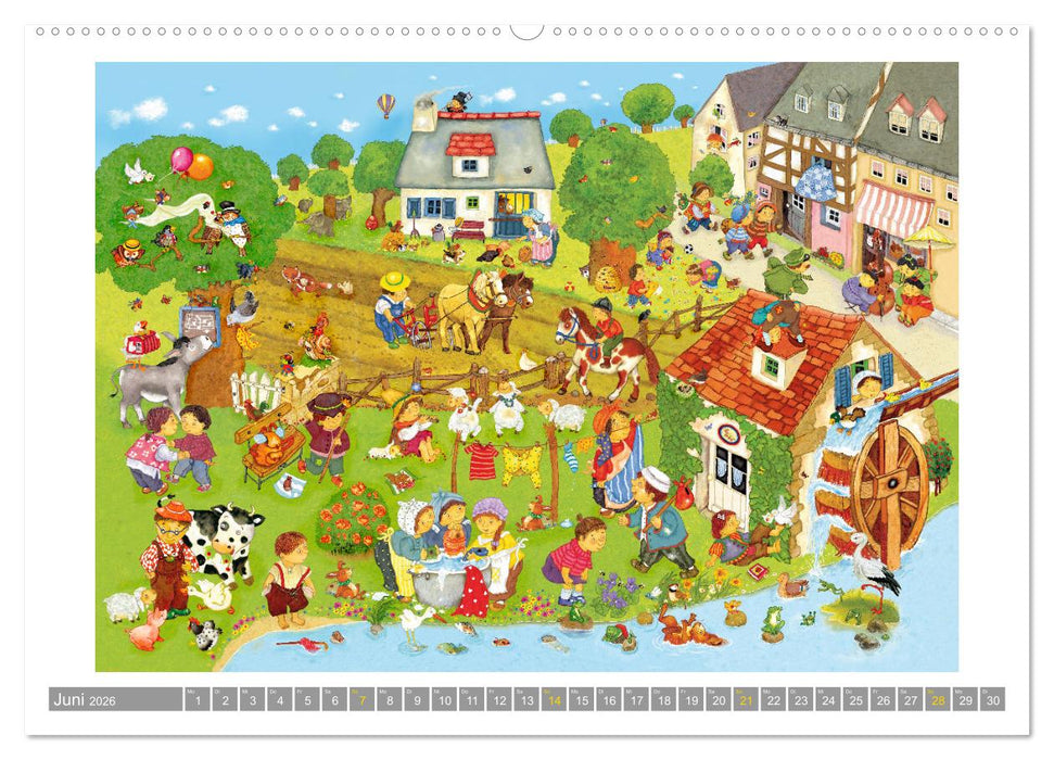 Wimmelig durch das Jahr (CALVENDO Wandkalender 2026)