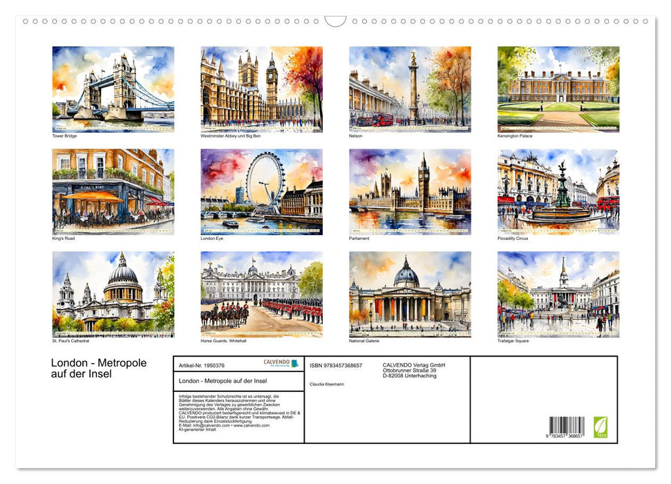 London - Metropole auf der Insel (CALVENDO Wandkalender 2026)