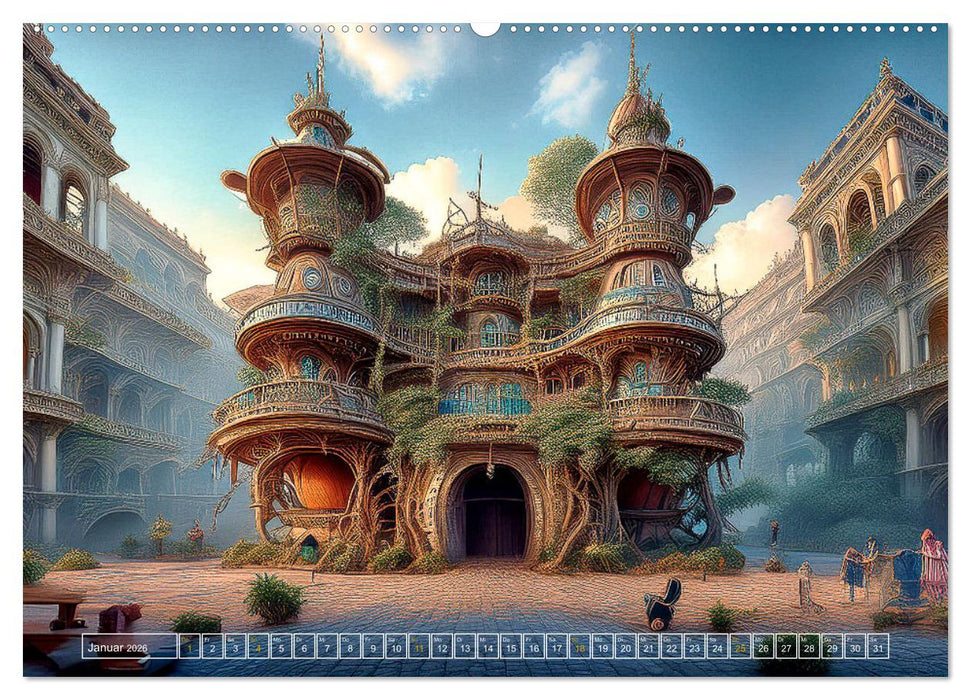 Die Fantasie als Architekt (CALVENDO Wandkalender 2026)