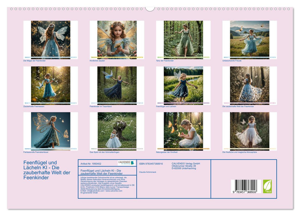 Feenflügel und Lächeln KI - Die zauberhafte Welt der Feenkinder (CALVENDO Premium Wandkalender 2026)