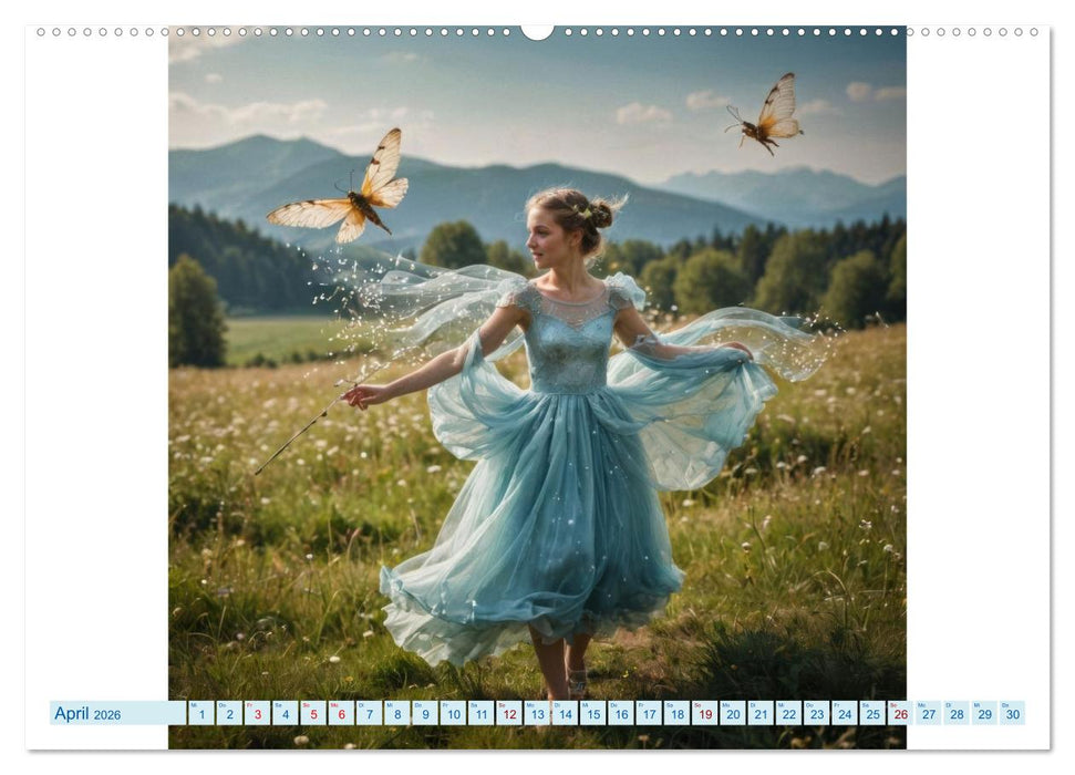 Feenflügel und Lächeln KI - Die zauberhafte Welt der Feenkinder (CALVENDO Premium Wandkalender 2026)