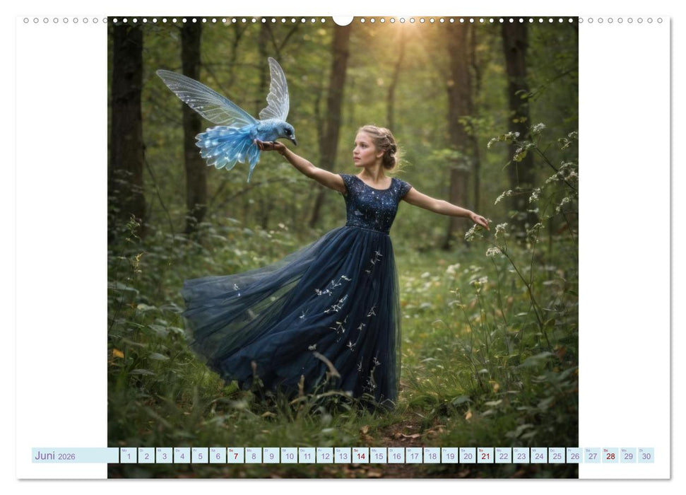 Feenflügel und Lächeln KI - Die zauberhafte Welt der Feenkinder (CALVENDO Premium Wandkalender 2026)