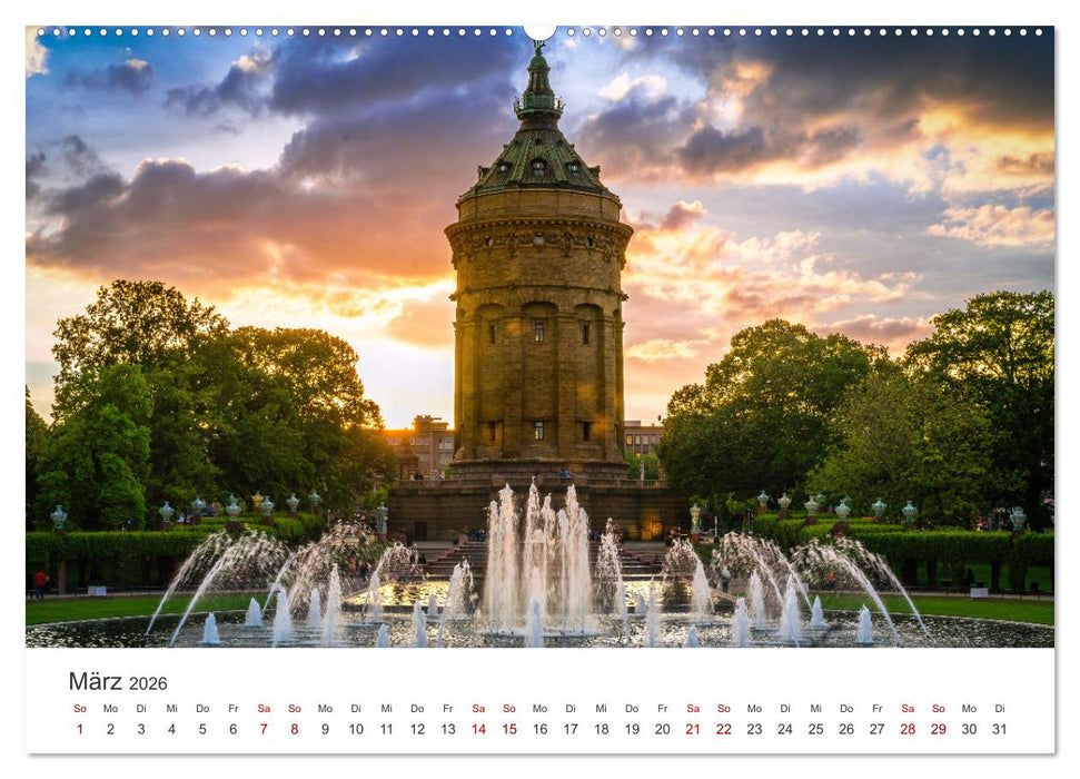 Der Mannheimer Wasserturm (CALVENDO Wandkalender 2026)