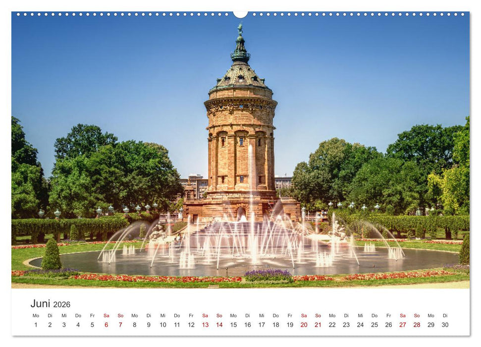 Der Mannheimer Wasserturm (CALVENDO Wandkalender 2026)