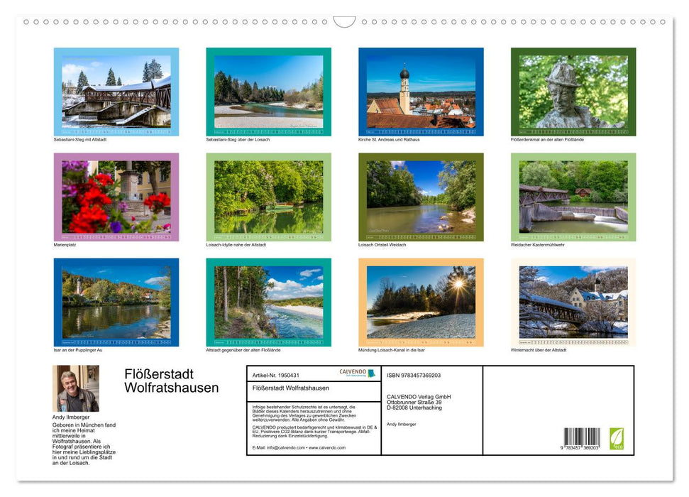 Flößerstadt Wolfratshausen (CALVENDO Wandkalender 2026)