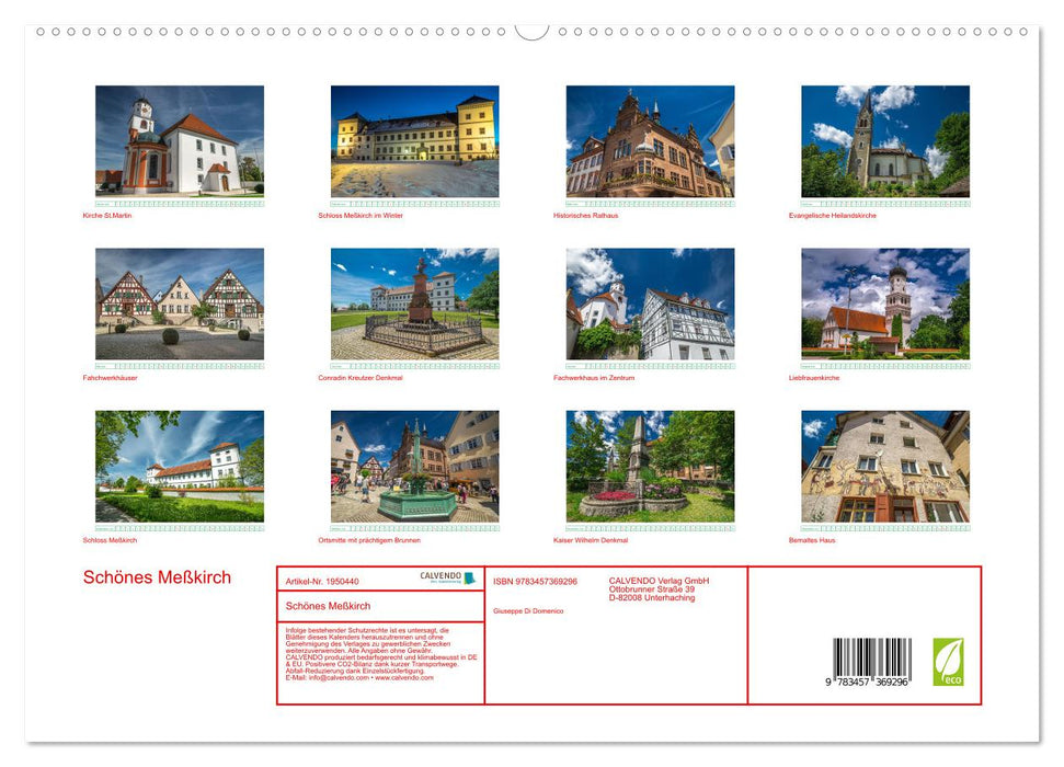 Schönes Meßkirch (CALVENDO Premium Wandkalender 2026)