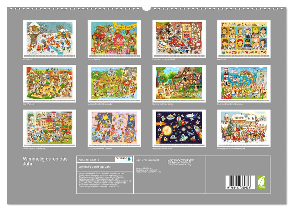 Wimmelig durch das Jahr (CALVENDO Premium Wandkalender 2026)