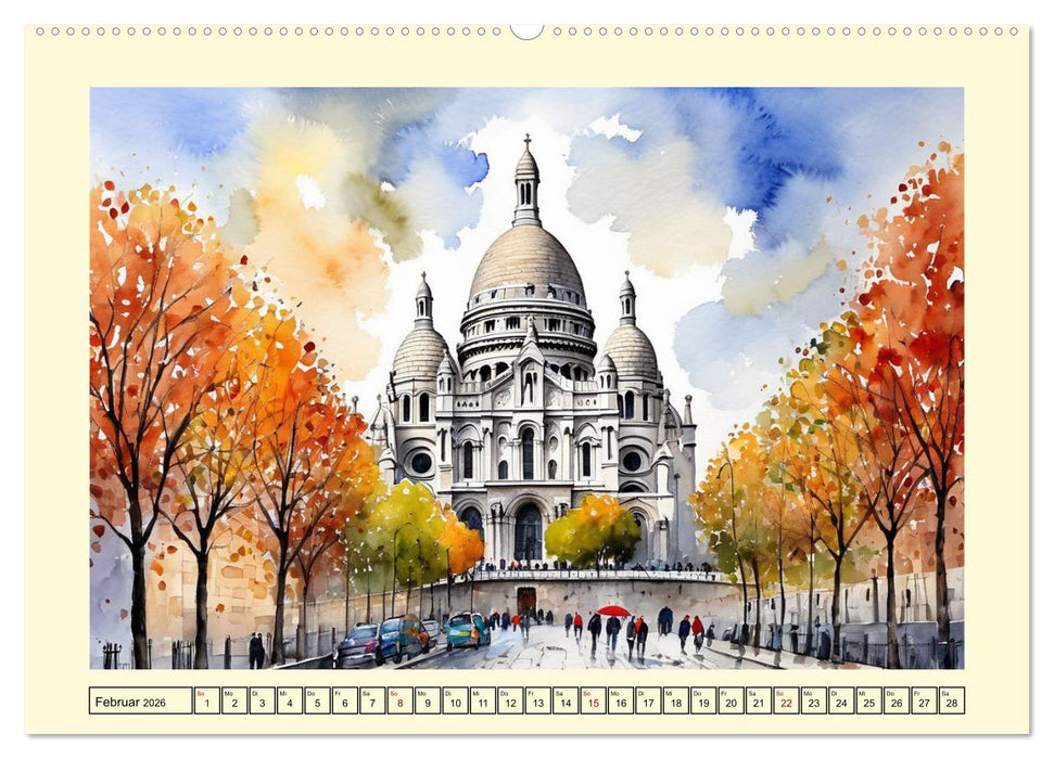 Paris - Stadt der Liebe (CALVENDO Premium Wandkalender 2026)