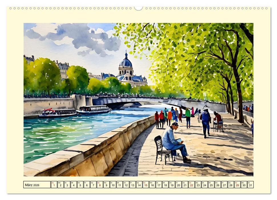 Paris - Stadt der Liebe (CALVENDO Premium Wandkalender 2026)