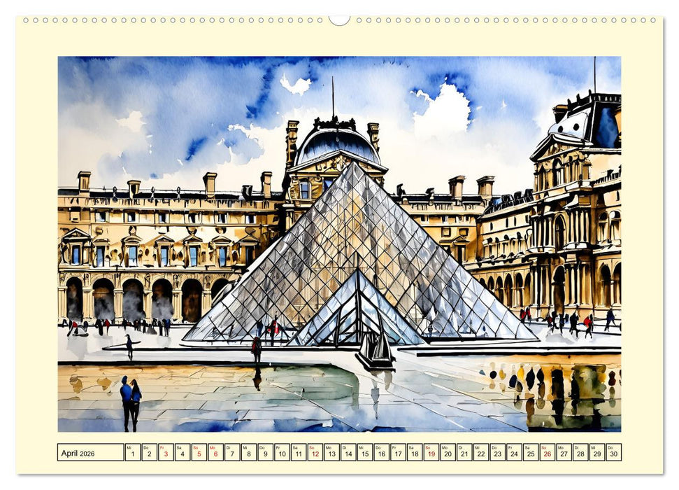 Paris - Stadt der Liebe (CALVENDO Premium Wandkalender 2026)