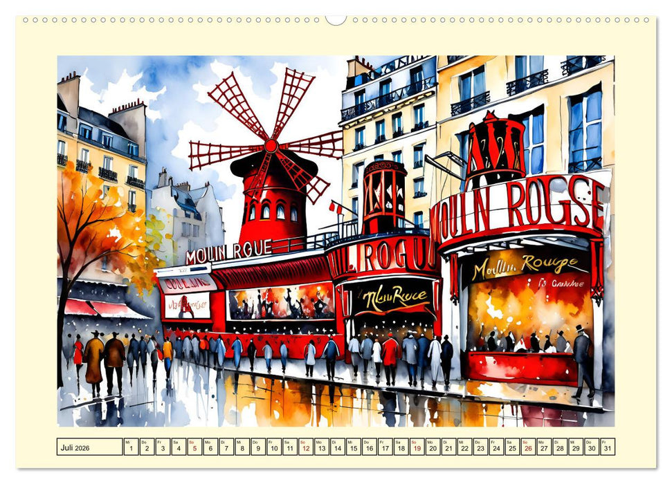 Paris - Stadt der Liebe (CALVENDO Premium Wandkalender 2026)