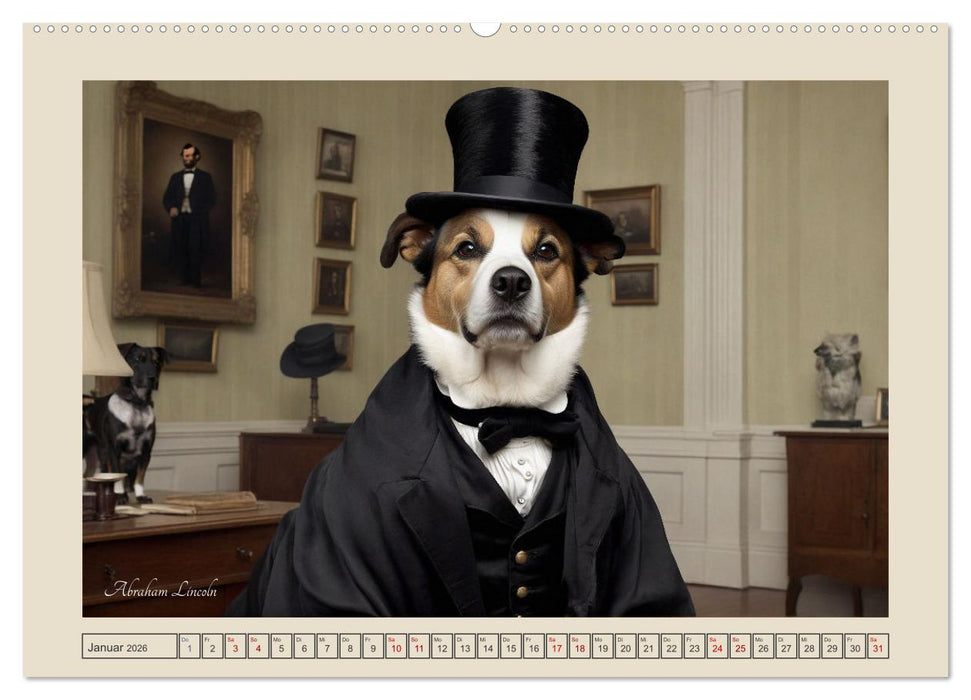 Historische Hundetage (CALVENDO Premium Wandkalender 2026)