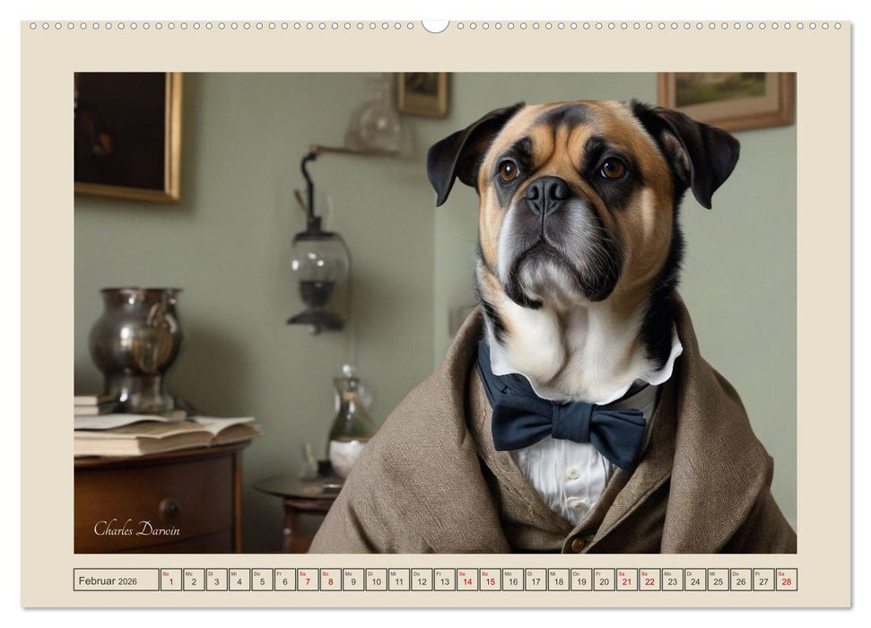 Historische Hundetage (CALVENDO Premium Wandkalender 2026)