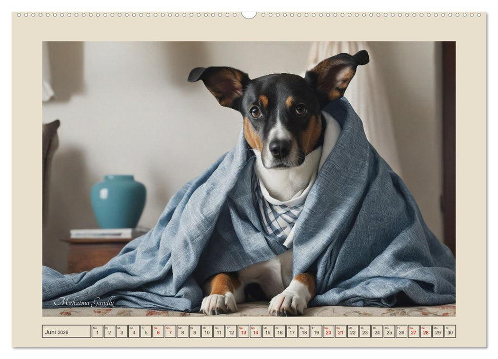 Historische Hundetage (CALVENDO Premium Wandkalender 2026)