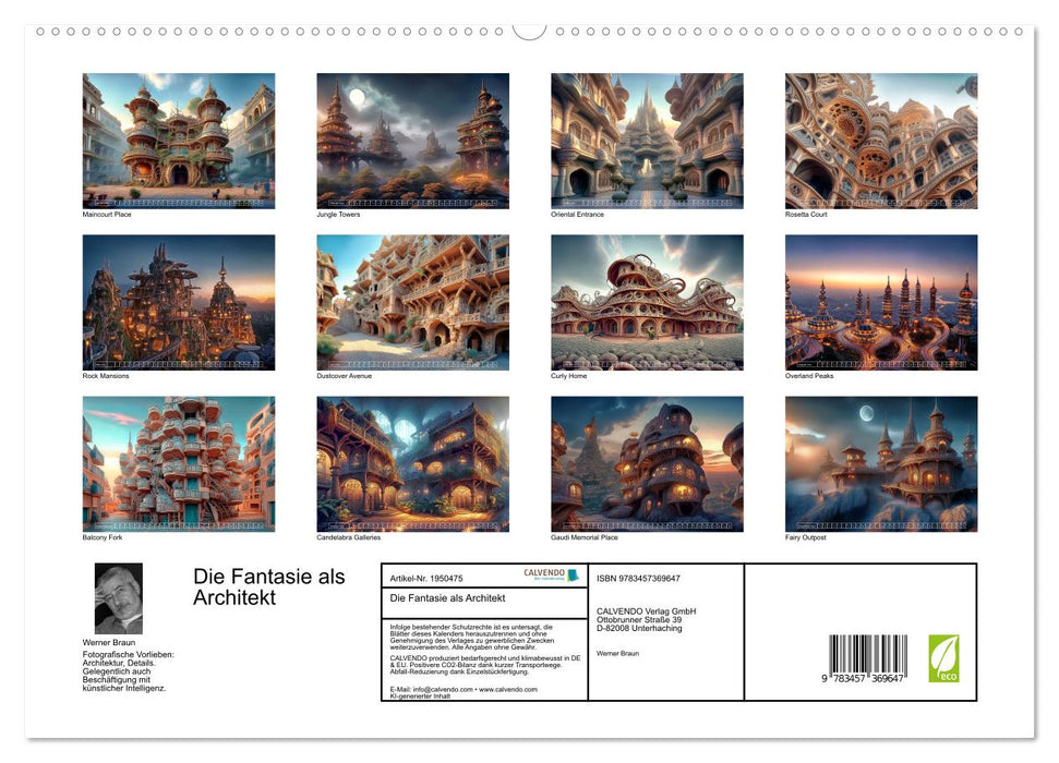 Die Fantasie als Architekt (CALVENDO Premium Wandkalender 2026)