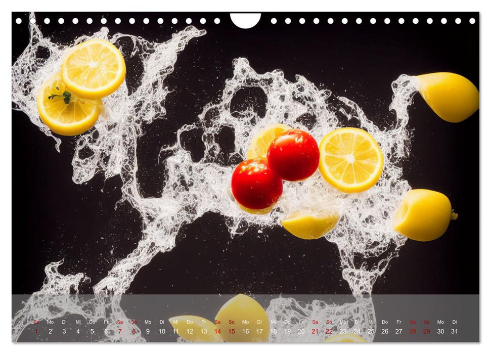 Der große Sprung - Obst und Gemüse tauchen (CALVENDO Wandkalender 2026)