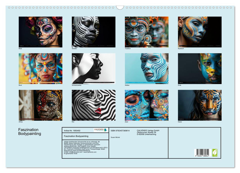 Faszination Bodypainting (CALVENDO Wandkalender 2026)