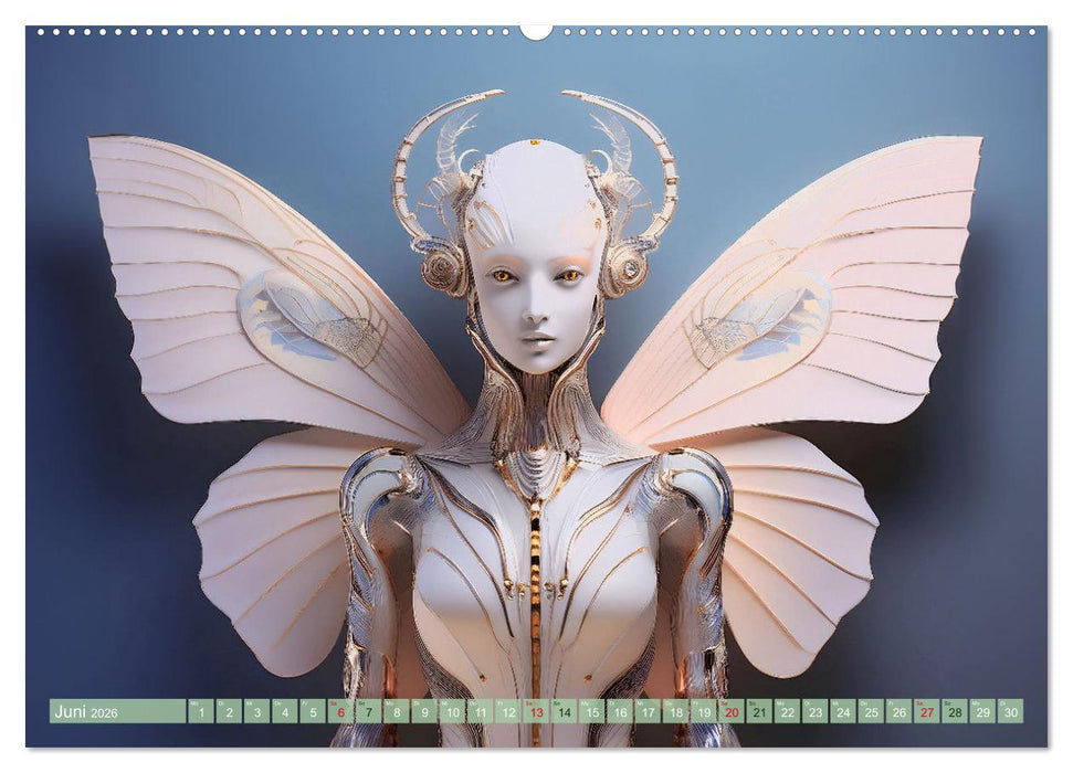 Bionische Lebewesen - Von der Natur inspirierte Menschen der Zukunft (CALVENDO Wandkalender 2026)