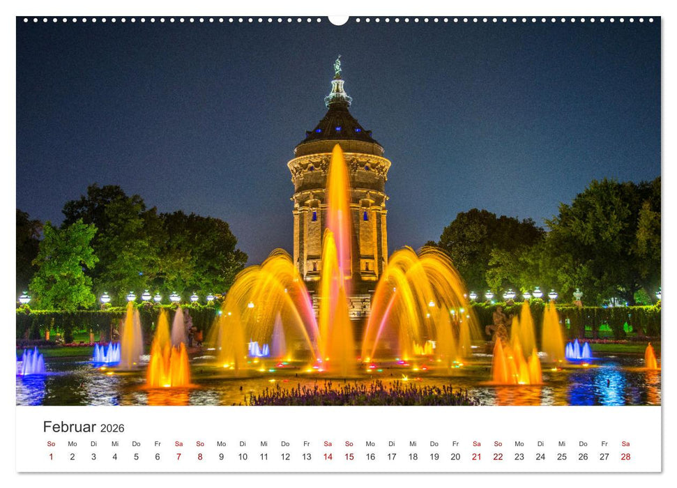 Der Mannheimer Wasserturm (CALVENDO Premium Wandkalender 2026)