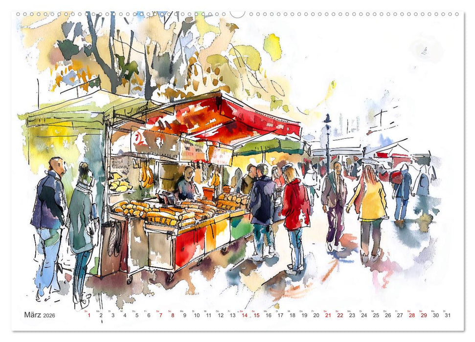 Berlin Impressionen - Kunstvolle Stadtansichten der Seele Berlins (CALVENDO Wandkalender 2026)