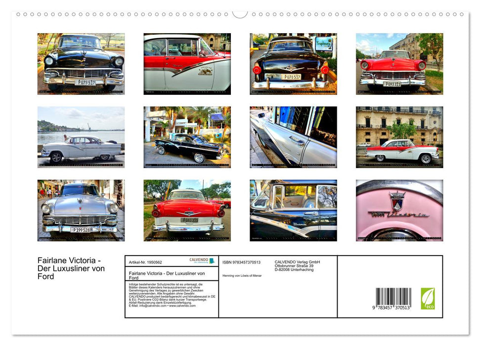 Fairlane Victoria - Der Luxusliner von Ford (CALVENDO Premium Wandkalender 2026)